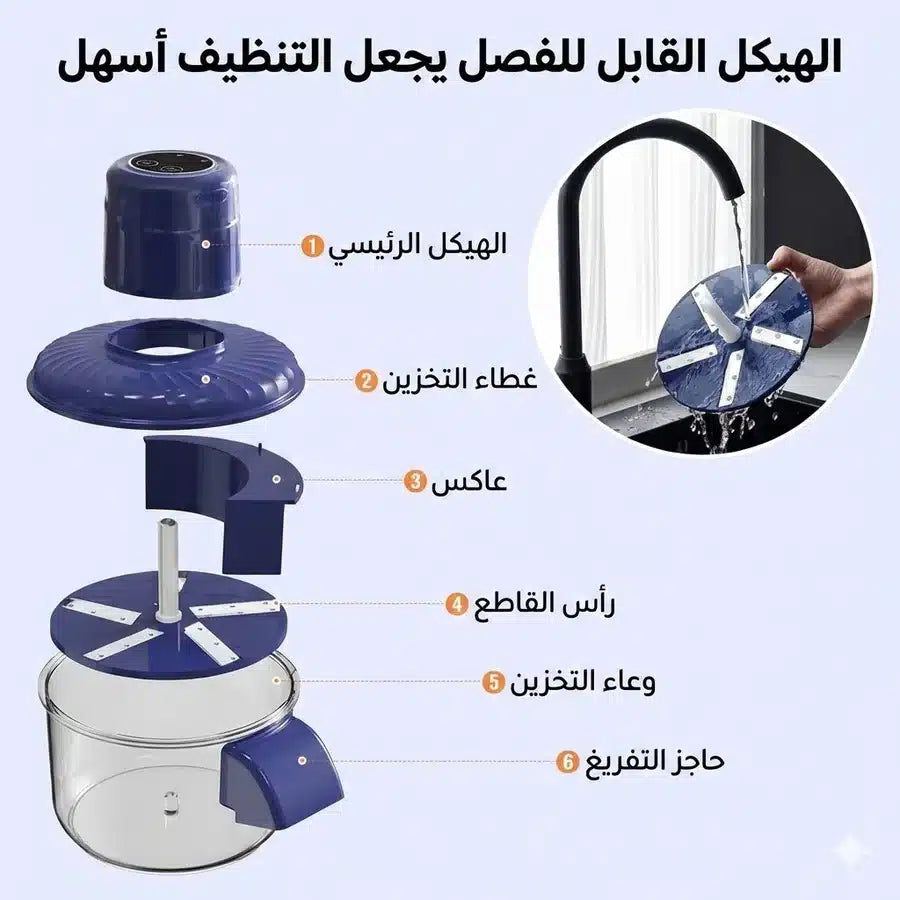 مقشرة فواكه وخضار كهربائية أوتوماتيك – تقشير سريع بدون مجهود