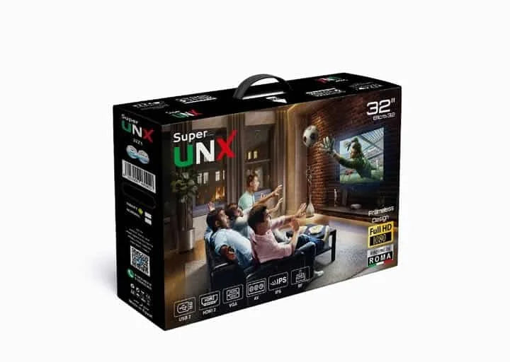 شاشة يونكس 32 بوصة LED – جودة صورة عالية – متعددة المداخل HDMI وUSB